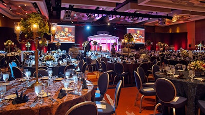 University of Maryland, Baltimore Founders Week Gala with event lighting by Excel Lighting Services