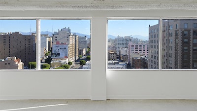 The 10B loft features downtown views.