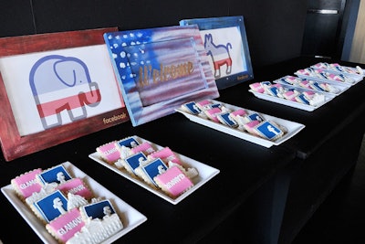 District Desserts made custom cookies with the two company logos and notable Washington landmarks like the Capitol and White House.