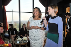 With the Washington Monument in the background, Facebook's government and politics outreach manager Crystal Patterson and Glamour editor in chief Cindi Leive spoke to the impact women will have in the upcoming election.