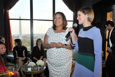 With the Washington Monument in the background, Facebook's government and politics outreach manager Crystal Patterson and Glamour editor in chief Cindi Leive spoke to the impact women will have in the upcoming election.