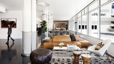 The lobby of NeueHouse Hollywood. Photo: Emily Andrews
