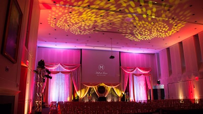 University of Maryland College Park Alumni Association Gala with event lighting by Excel Lighting Services
