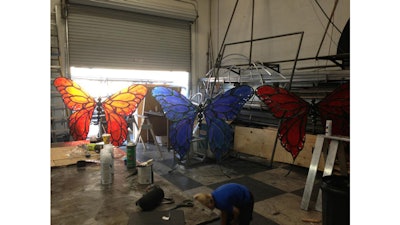 Custom butterflies at MGM Grand Photo: Courtesy of Braun Productions