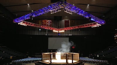 Shogun Fights XII with event lighting by Excel Lighting Services