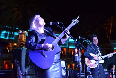 Grammy-nominated singer Elle King performed at the party.