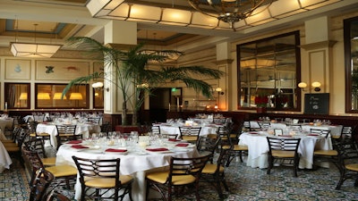 The Bistro Dining Room at Bouchon in Beverly Hills offers guests a beautiful Parisian-inspired environment.