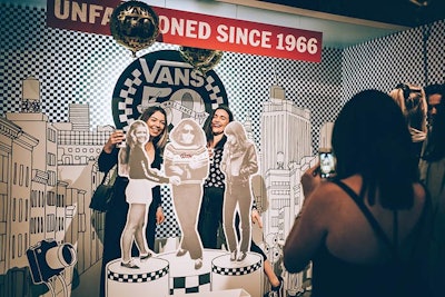 In London, guests could pose with signage that displayed Vans' style through the ages.