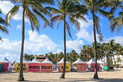 Sponsors set up in tents along the perimeter. The event had 30 sponsors, up from six when the event debuted in 2010.