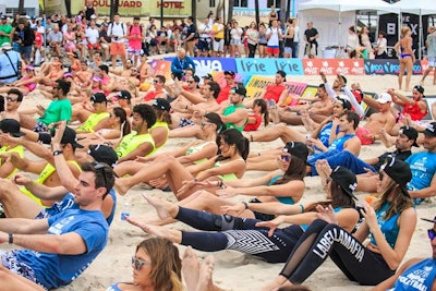 The Box, a new boutique boxing gym in Miami, led warm-ups for players.