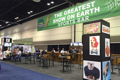 The Global Pet Expo added a bar to its show floor after organizers realized the event is taking place during the opening days of the N.C.A.A. men's basketball tournament.