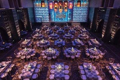 The party sprawled over two full floors of the hotel, with various distinct, themed spaces.