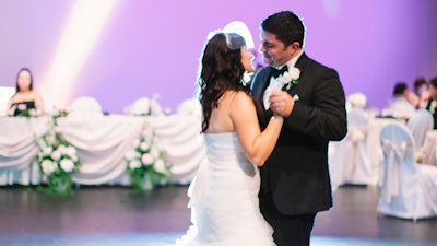 The bride and groom take center stage.