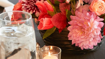 Full-service catering covers it all—from linens to flowers and candles.