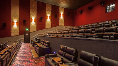 Make yourself comfortable in your private auditorium equipped with recliners.