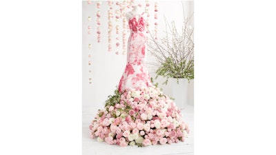 An Adrianna Papell dress installation