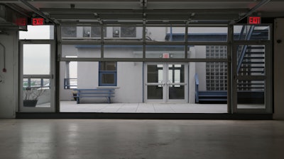 The main room looking out
