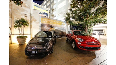 A Fiat display in Circle Valet at the Grove