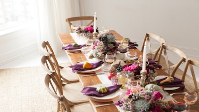 Private autumnal dinner party