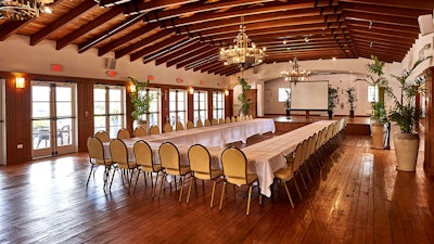 The ballroom is perfect for your next corporate meeting or conference.