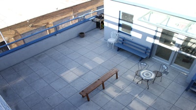 A view of the terrace from above