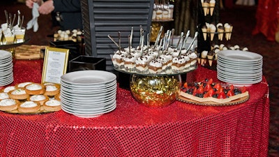 Food stations are a popular choice for red carpet appreciation events.