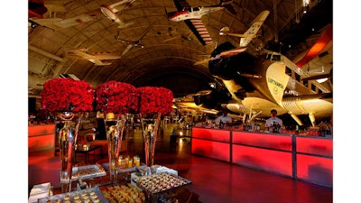 A striking venue for cocktails in the Commercial Aviation section