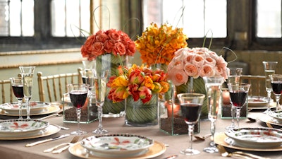 An intimate autumnal dinner party