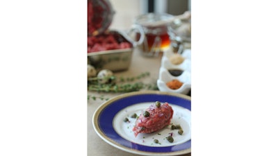 Market tartare experience with beef tartare