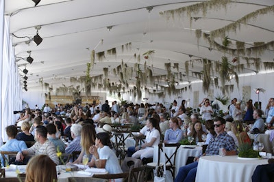 Plant the Future lent its quirky green thumb to the V.I.P. tent decor, which included Spanish moss hanging overhead.