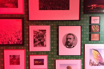 At the entry to the Heineken House, a foyer lined with a gallery wall—including heritage and festival imagery—added to the residential feel.
