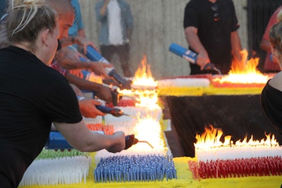 The number of candles on the cake—50,151—corresponded to the number of fans who engaged with a Facebook post.