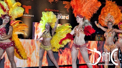 Latin billboards fire samba show.