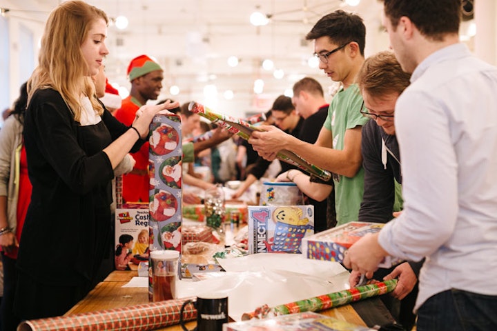WeWork hosted its first &ldquo;giving back&rdquo; days in December, in which each location hosted a holiday-theme event for a local nonprofit.