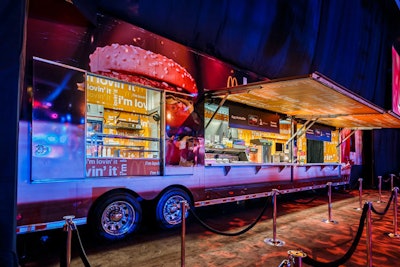 McDonald’s brought a branded food truck that served its fast food staples to guests at the Recording Academy’s Grammy after-party in February.