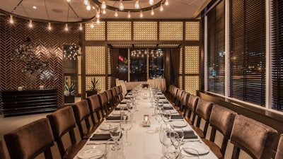 Private Dining Room: The Back Bay Room accommodates up to 56 guests