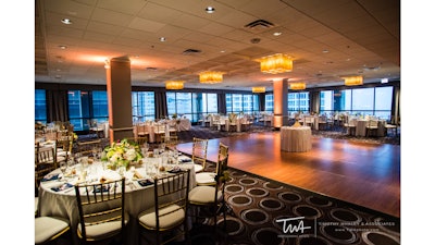 Wedding reception in Wolf Point Ballroom.