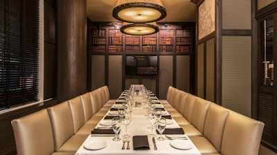 Private Dining Room: The Seaport Room accommodates up to 22 guests