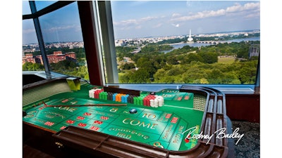 The view looking northeast with a view of the Potomac River and the Lincoln Memorial