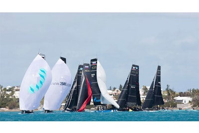 RC44 Class Rouding the Mark - Great Sound - Somerset Shore Line