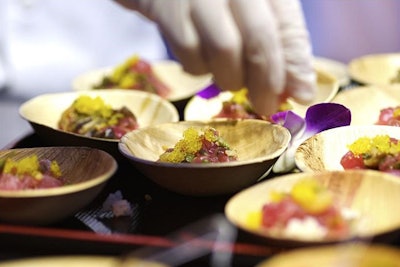 Sushi Raku plated big eye tuna poke during the Grand Tasting.