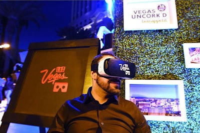 The Las Vegas Convention and Visitors Authority offered a virtual reality experience during the Grand Tasting.
