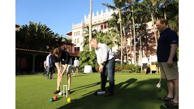 A croquet lawn