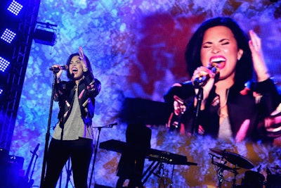 Demi Lovato was one of several musical acts that closed out the night.