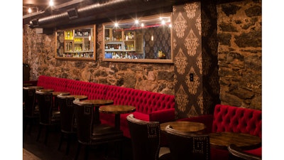 A banquette at Under Bar.