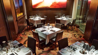 Private Dining Room: The Rittenhouse Room accommodates up to 28 guests