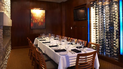 Private Dining Room: The Club Room accommodates up to 16 guests