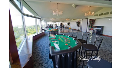 The reception facility casino set-up
