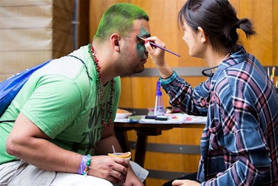 Guests can have their face or hands painted with their spirit animal, which they identify by answering a series of questions in an online quiz.