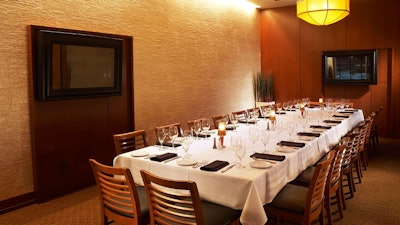 Private Dining Room: Both Prime Rooms may be combined to accommodate up to 24 guests